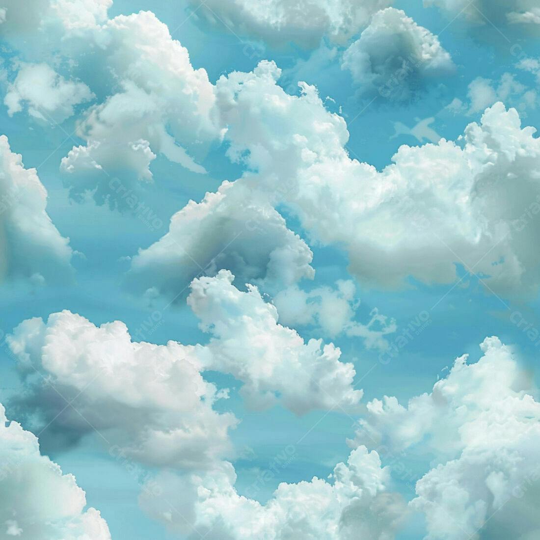Textura céu azul com nuvens para fundo