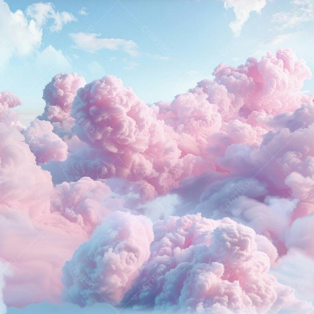 Textura Nuvem Rosa Pastel para Fundo