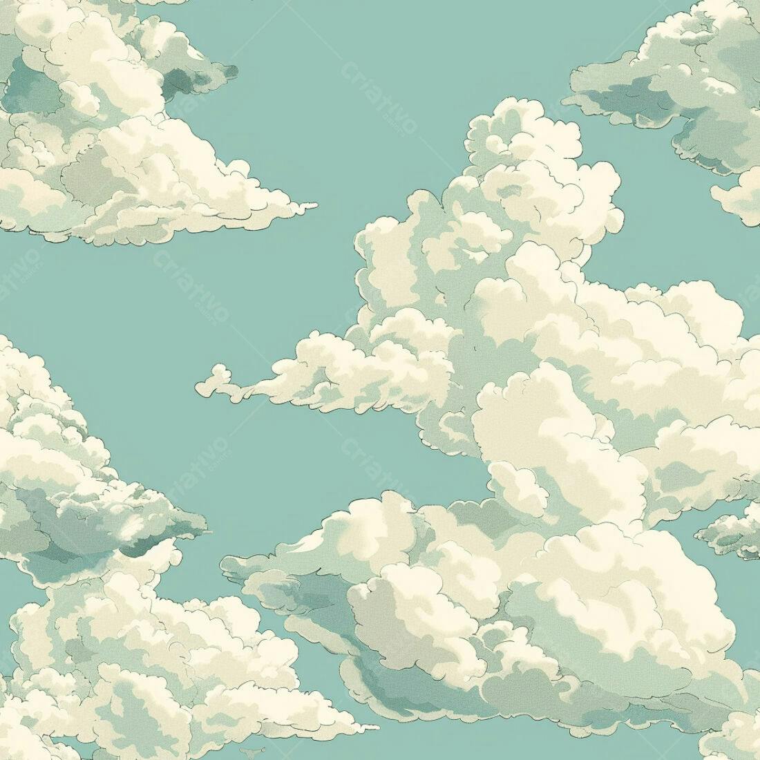 Textura Nuvens Pastel para Papel de Parede