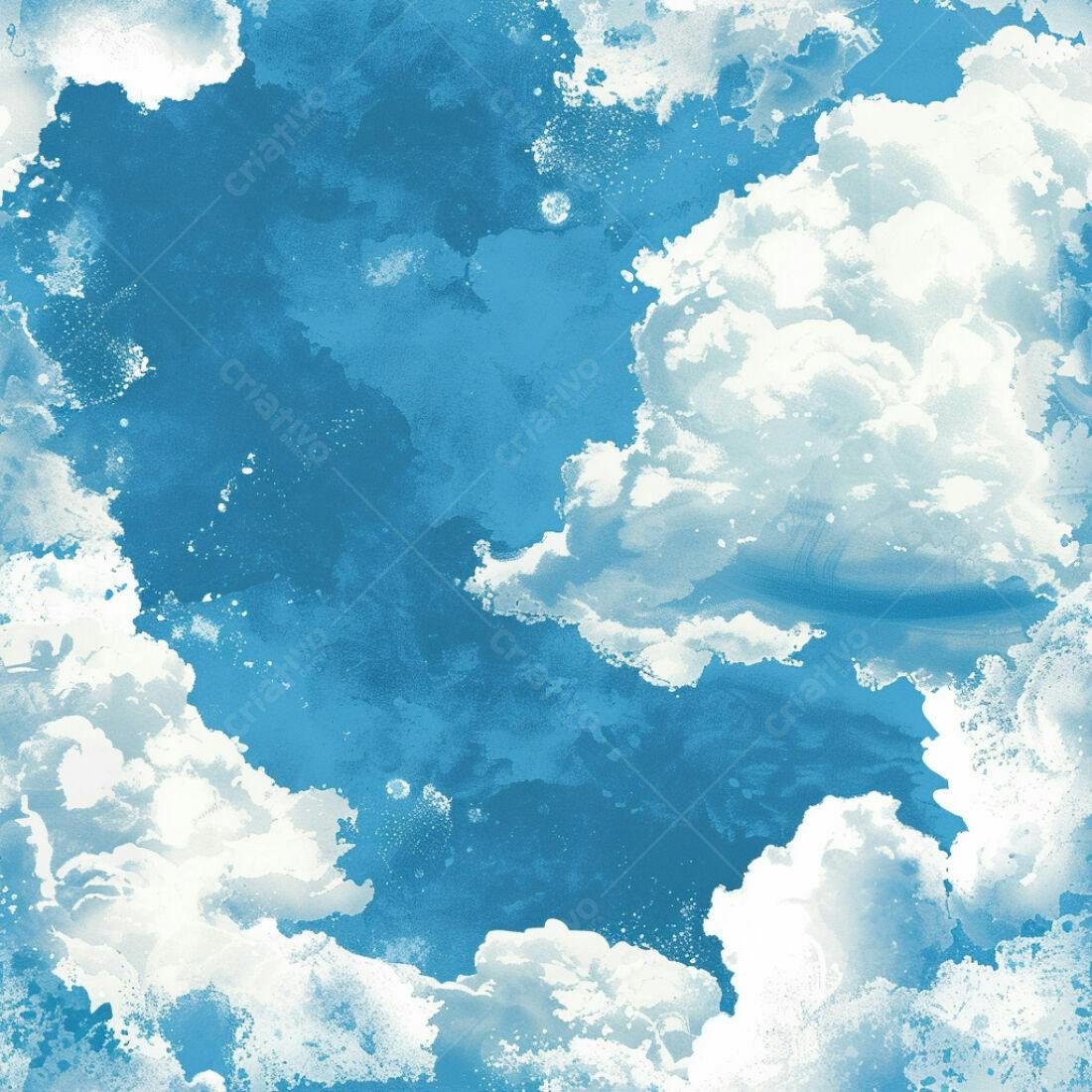 Textura céu azul com nuvens para fundo