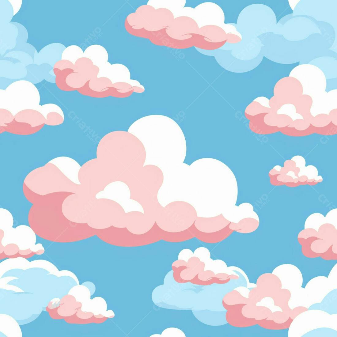 Textura Nuvens Rosa e Azul para Fundo