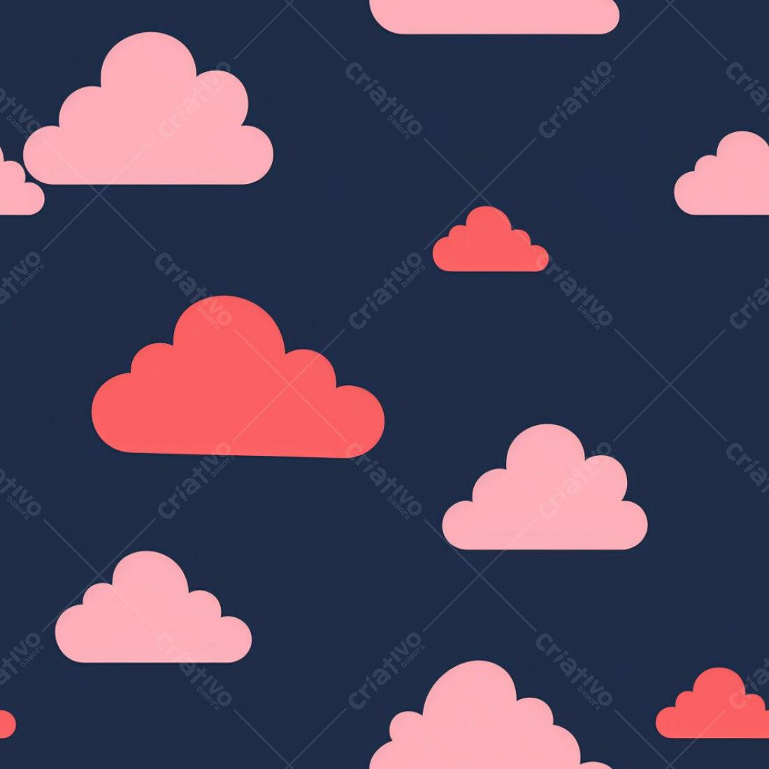 Textura Nuvens Rosa e Vermelha para Fundo