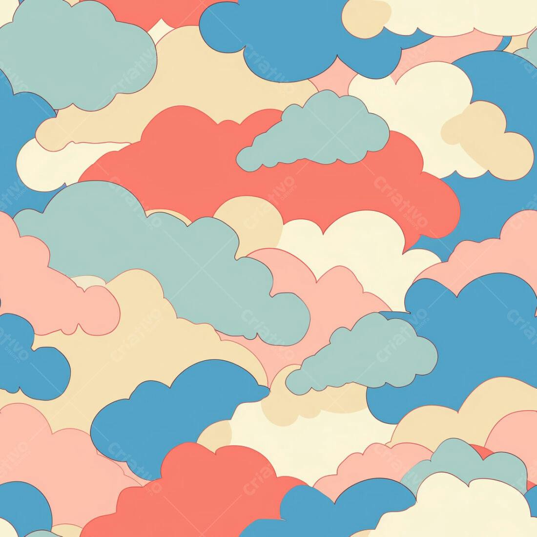 Textura Nuvens Pastel para Fundo