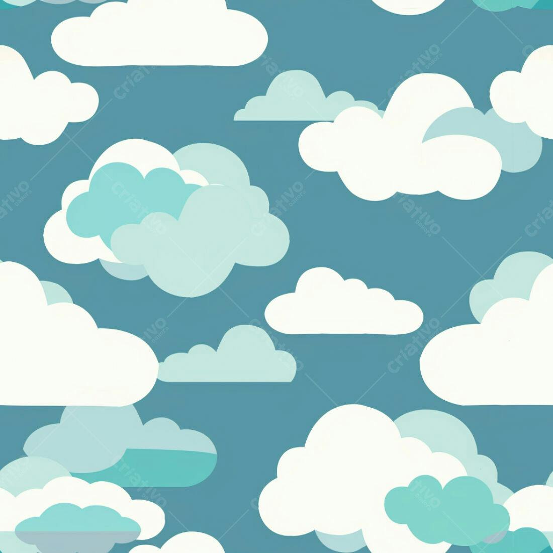 Textura Nuvens Azules para Fundo Infantil