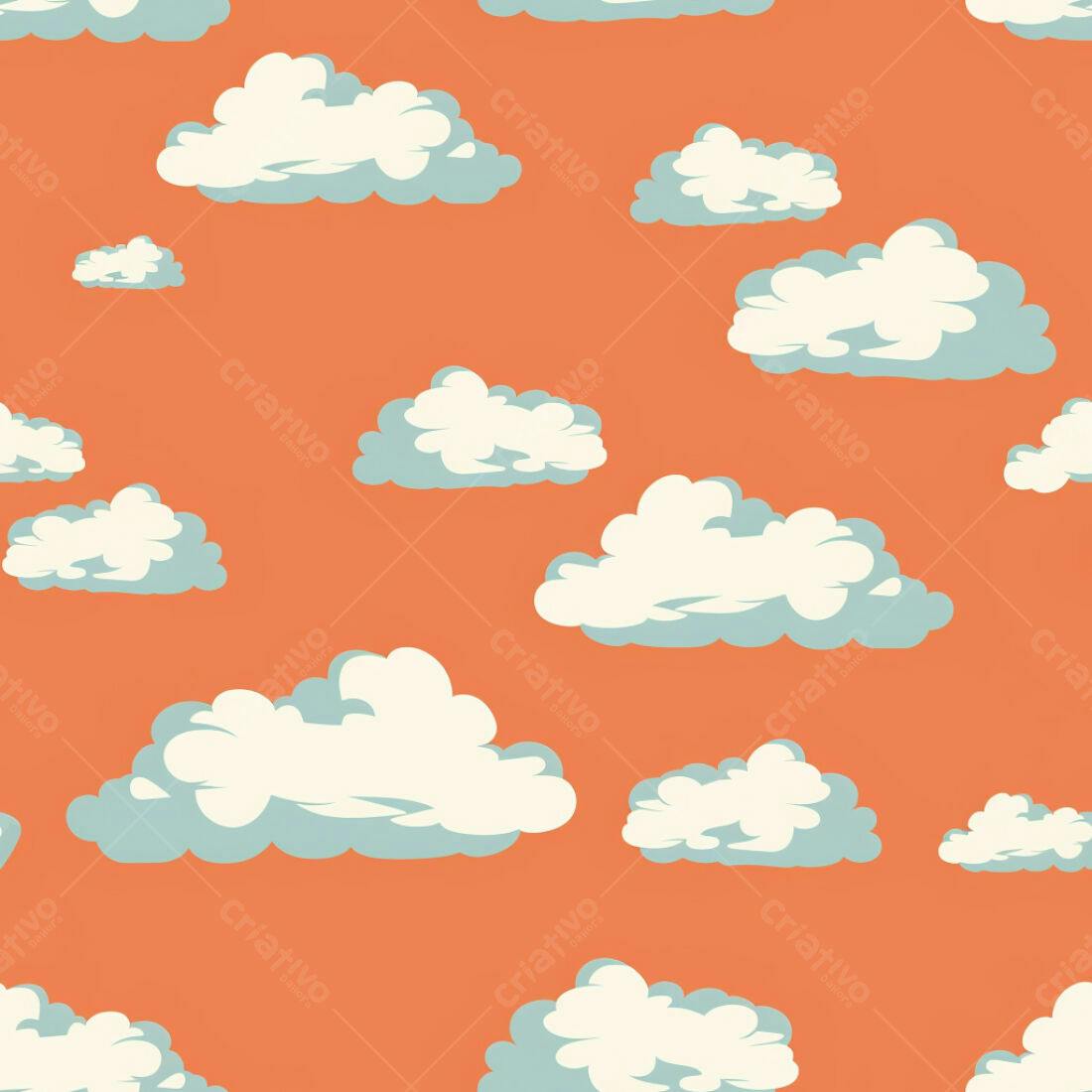 Textura Nuvem Cartoon para Fundo