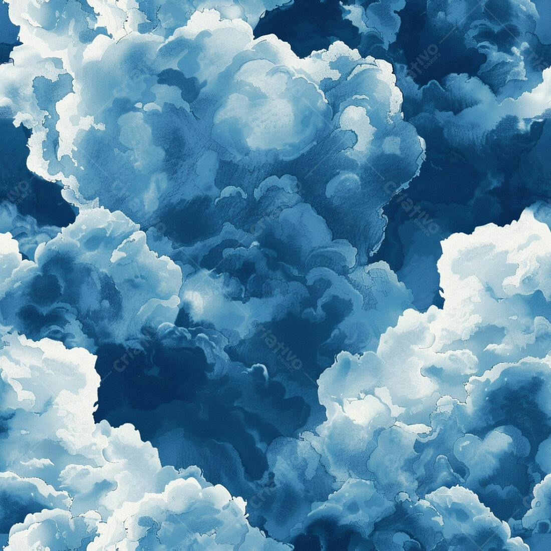 Textura Nuvens Azuis para Fundo
