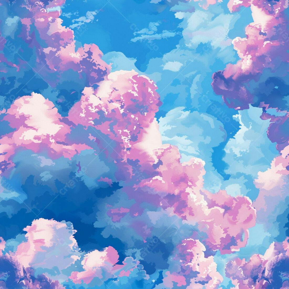 Textura Céu Rosa e Azul para Fundo