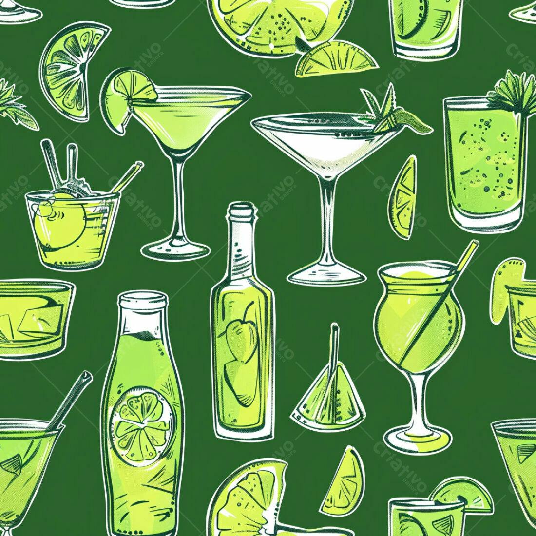 Textura Bebidas Verdes para Fundo