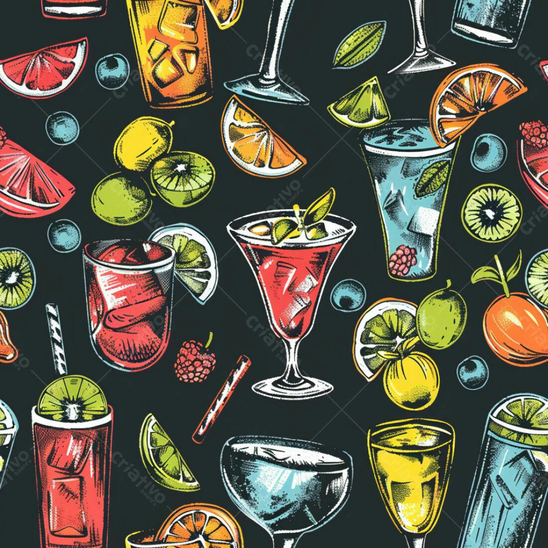 Textura Bebidas Coloridas para Fundo