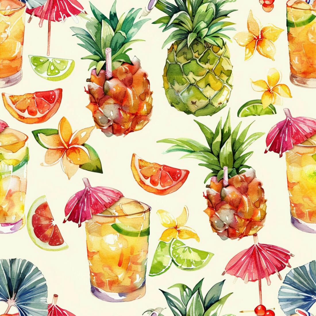 Textura Abacaxi Tropical para Fundo