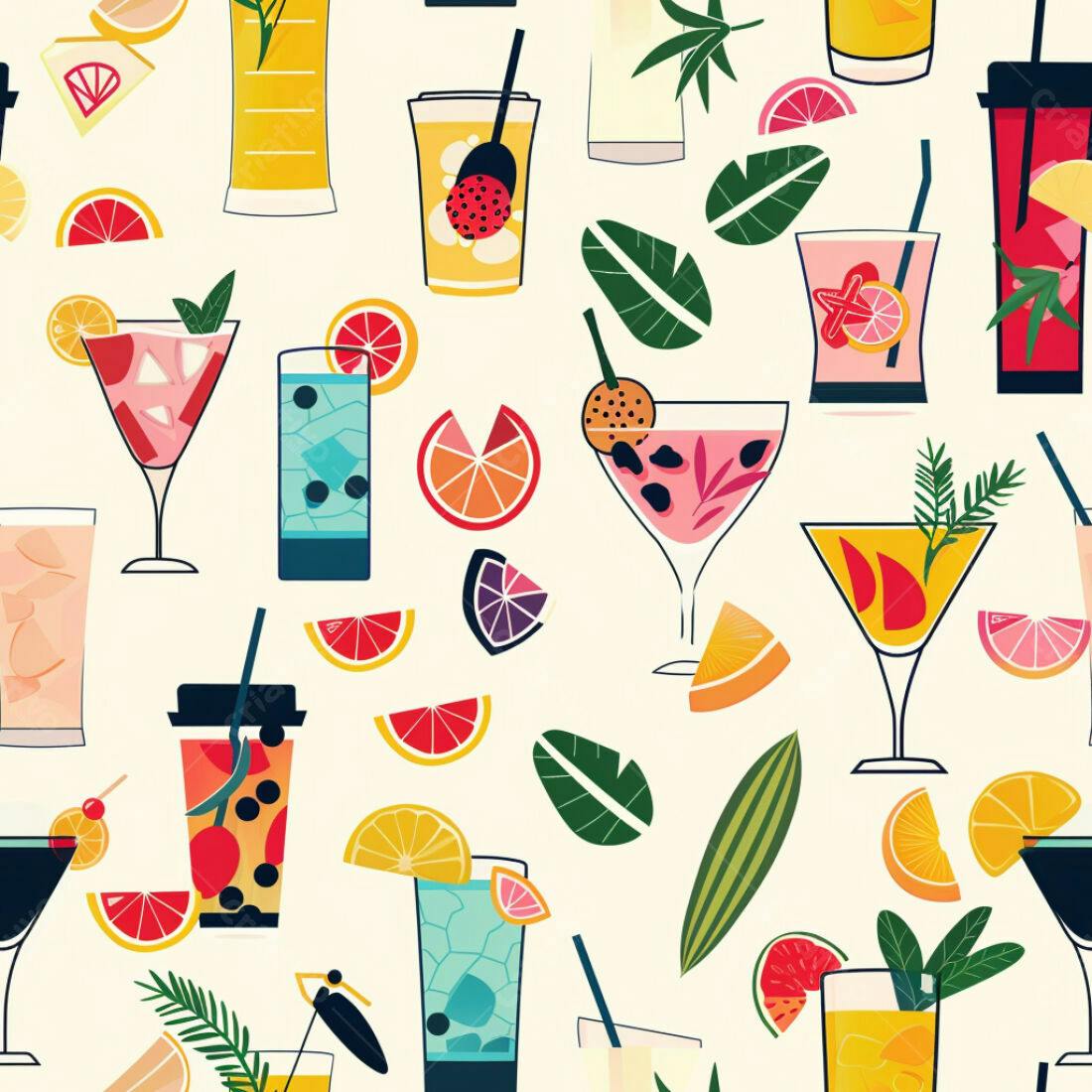 Textura Bebidas Tropicais para Fundo