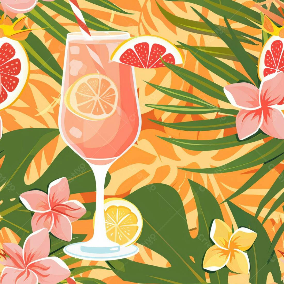Textura Tropical para Fundo Verão