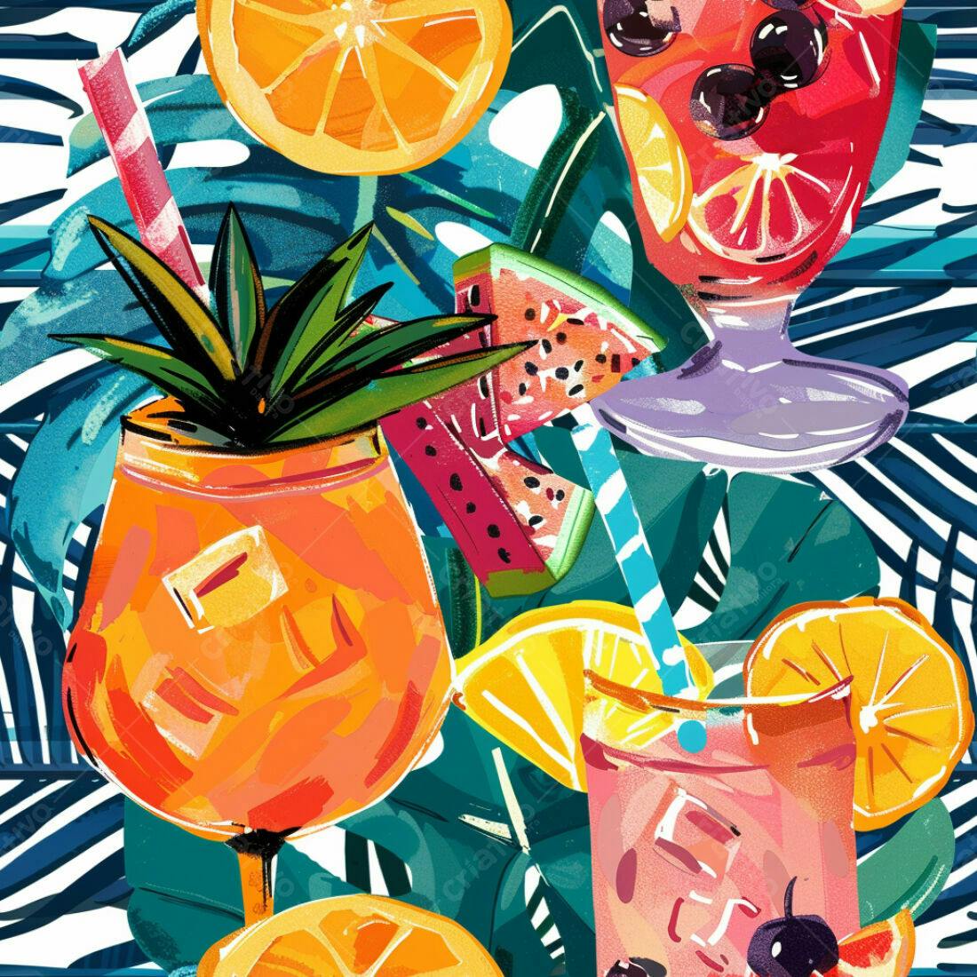Textura Bebidas Tropicais para Fundo