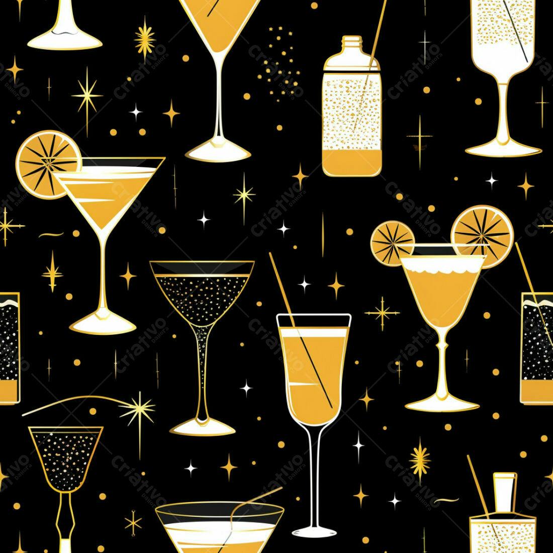 Textura Padrão Bebidas Douradas para Fundo