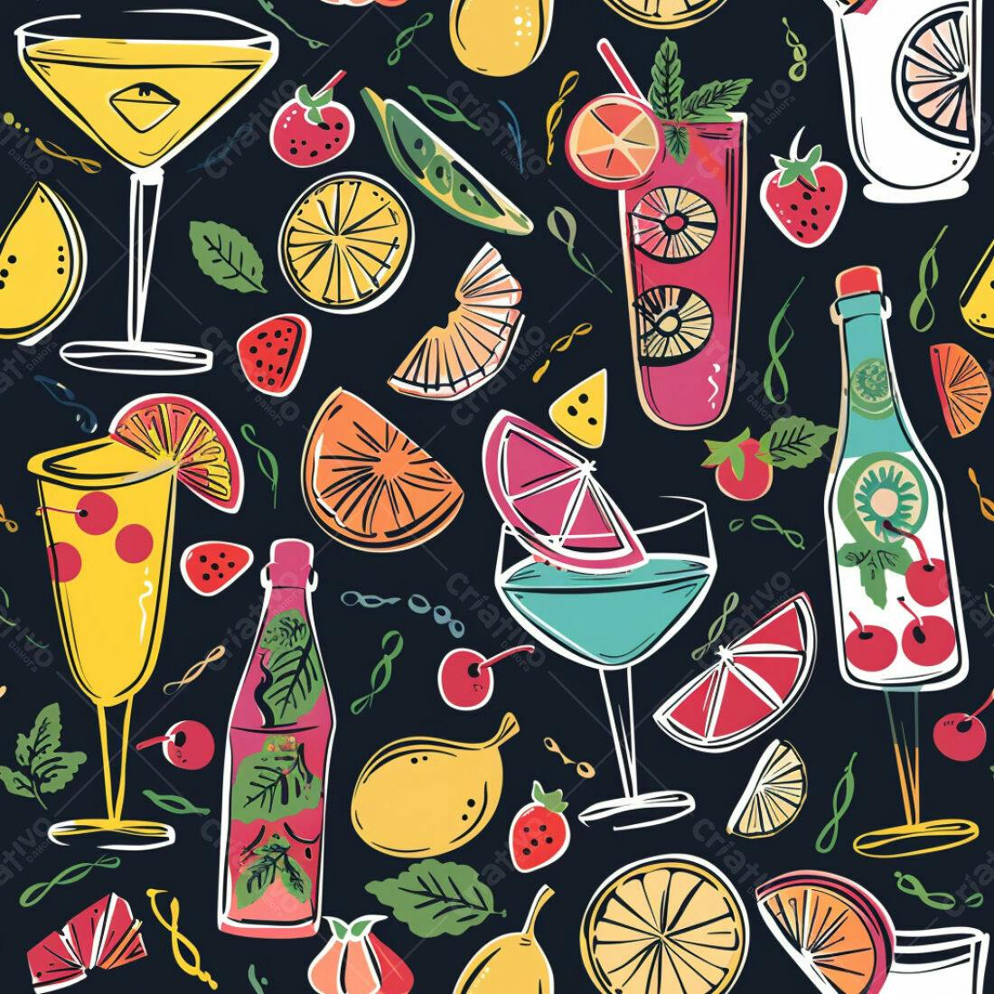 Textura Bebidas Coloridas para Fundo
