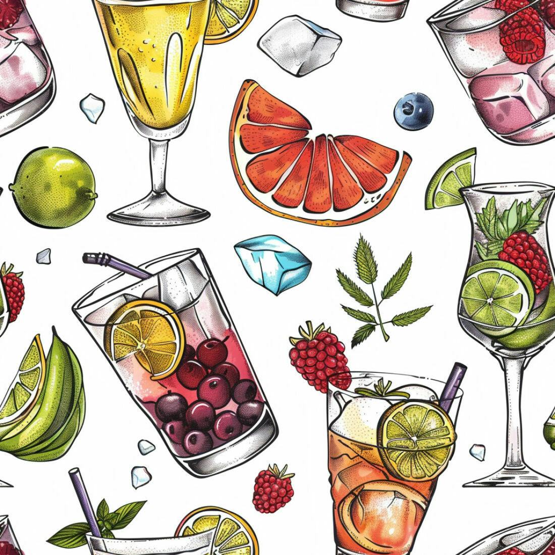 Textura Bebidas Coloridas para Fundo