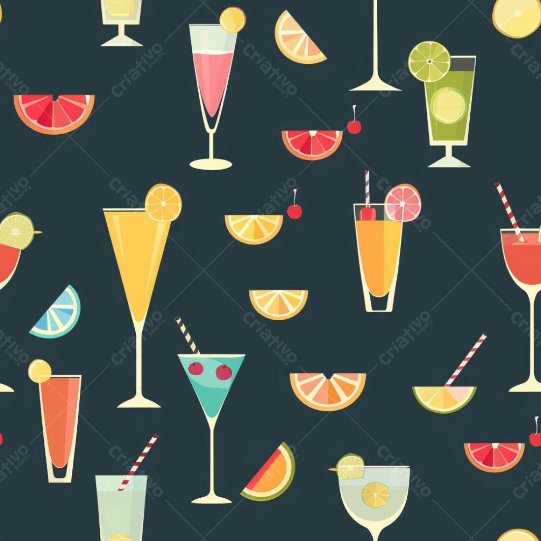 Textura Bebidas Tropicais para Fundo
