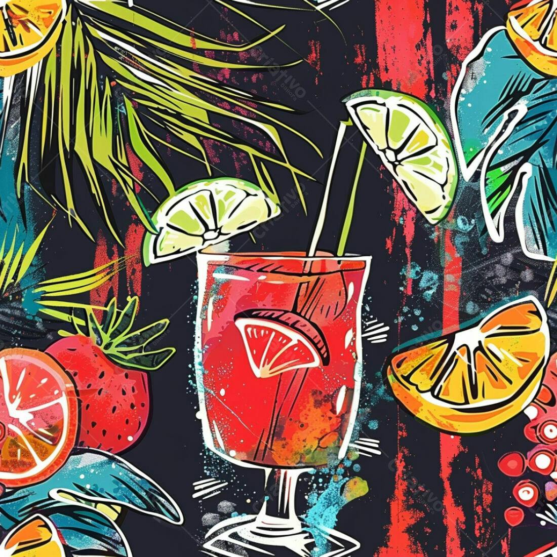 Textura Bebida Tropical para Fundo