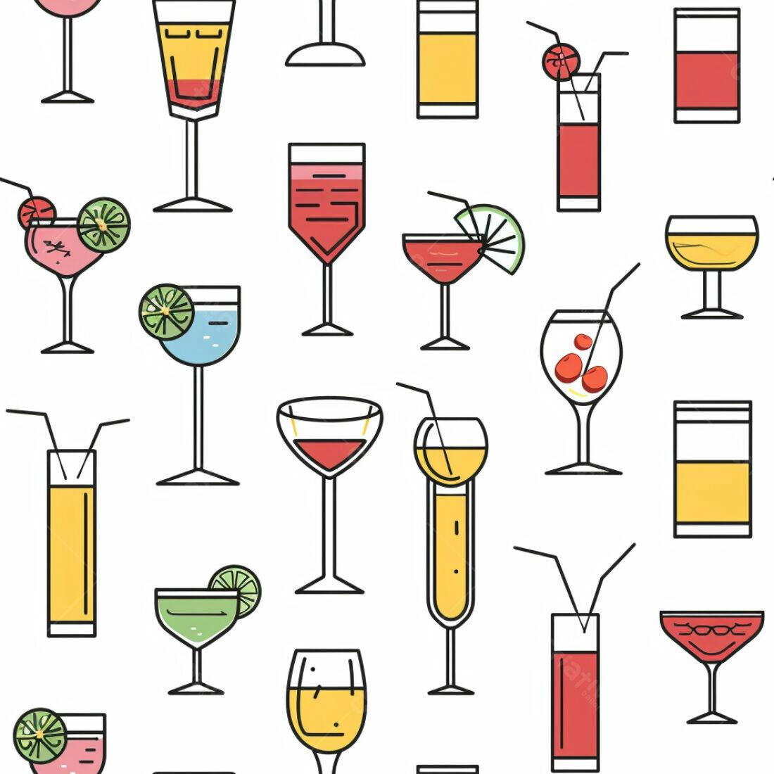 Textura Bebidas Coloridas para Fundo