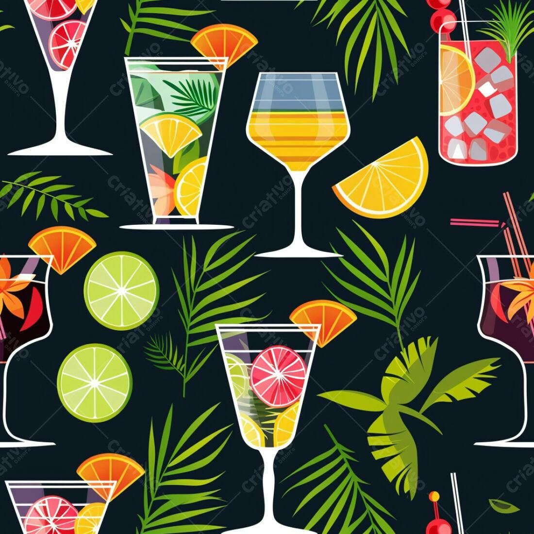 Textura Bebidas Tropicais para Fundo