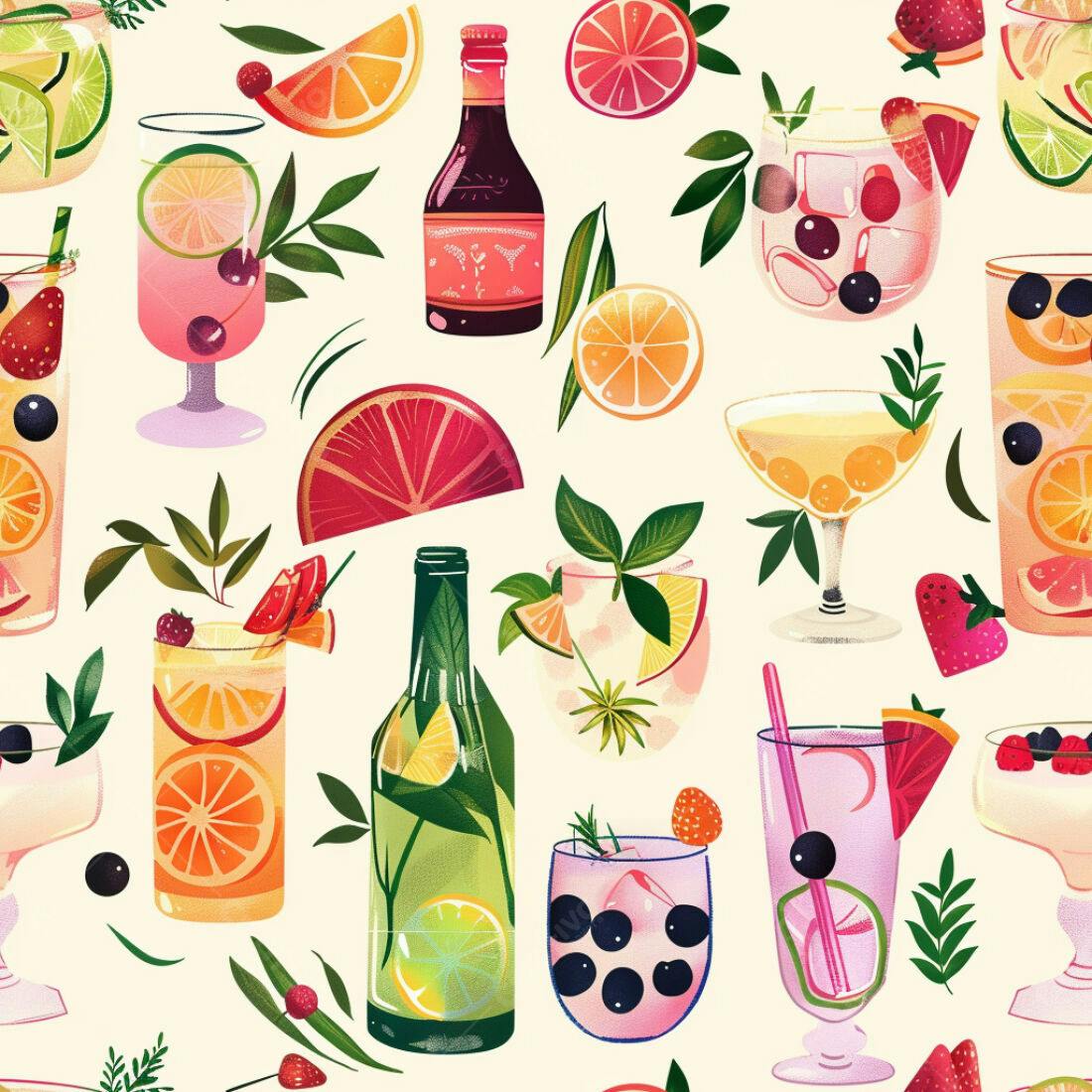Textura Bebidas Coloridas para Fundo