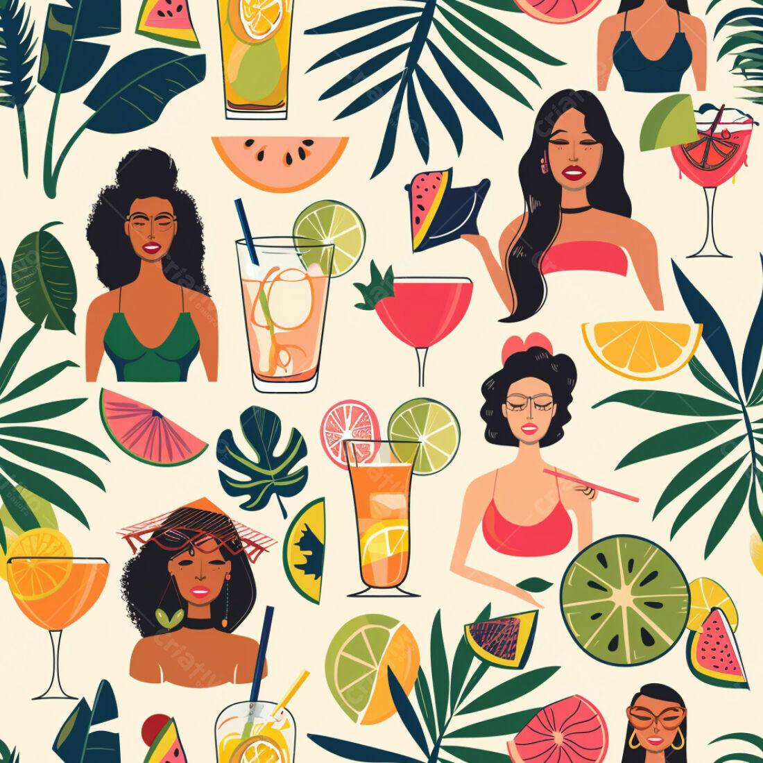 Textura Verão Tropical para Fundo