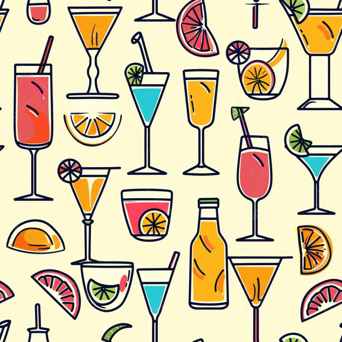 Textura Bebidas Coloridas para Fundo