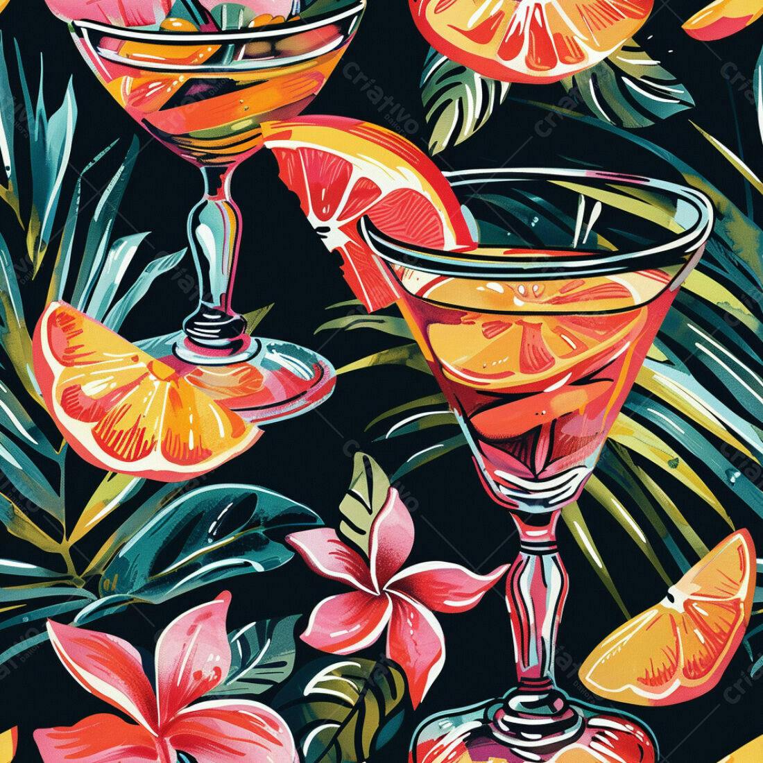Textura Tropical Bebidas para Fundo