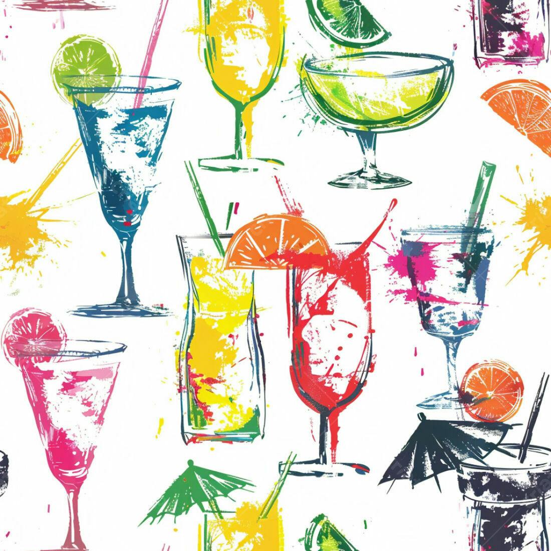 Textura Bebidas Coloridas para Fundo