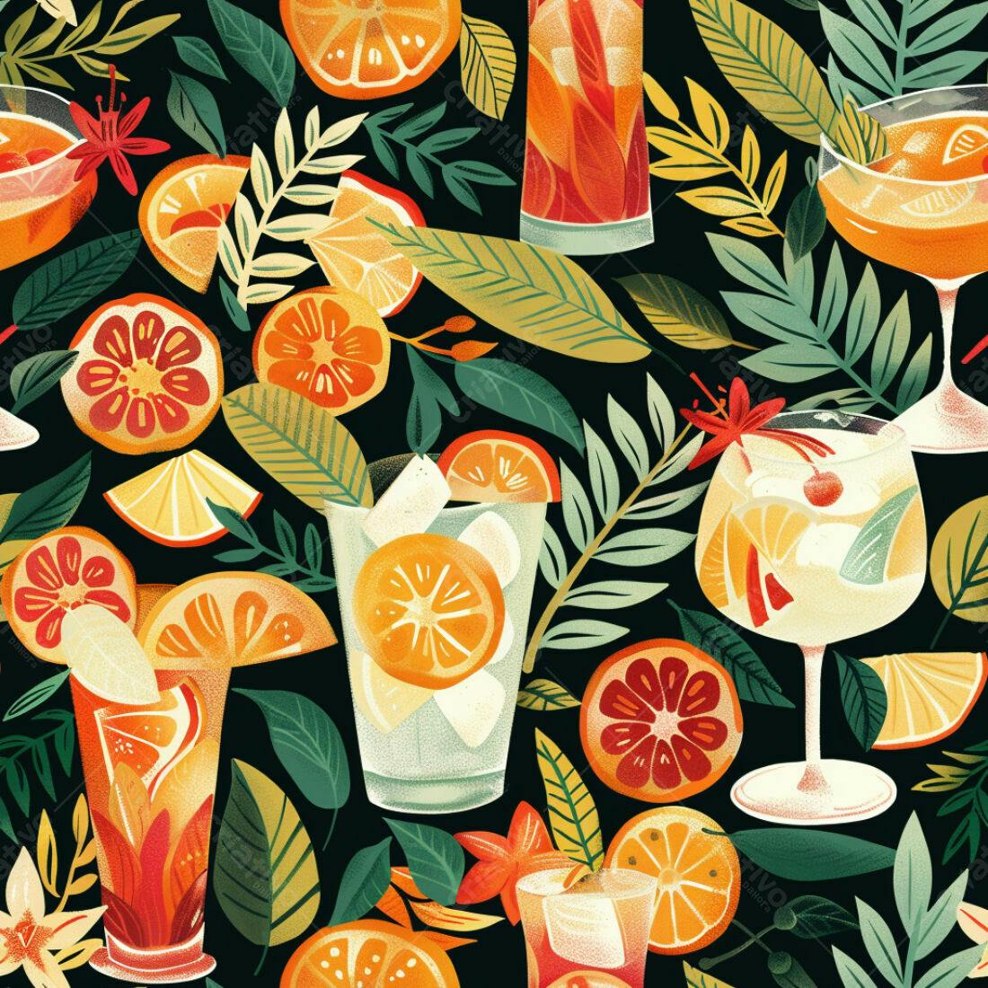 Textura Bebidas Tropicais para Fundo