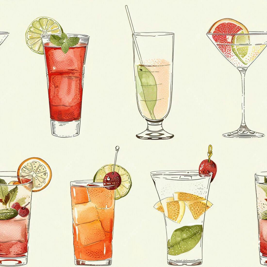 Textura Bebidas Coloridas para Fundo