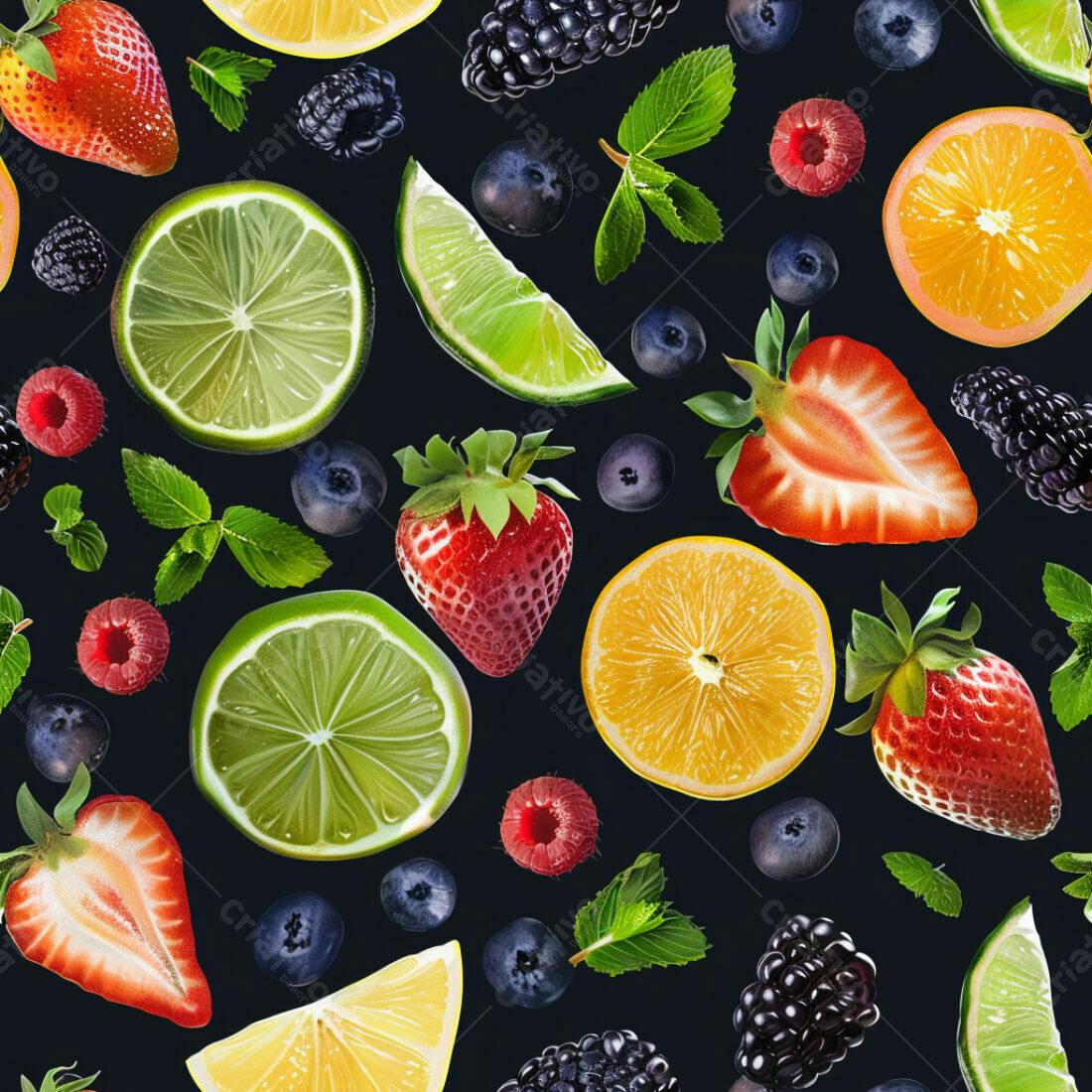 Textura Frutas Verão para Fundo