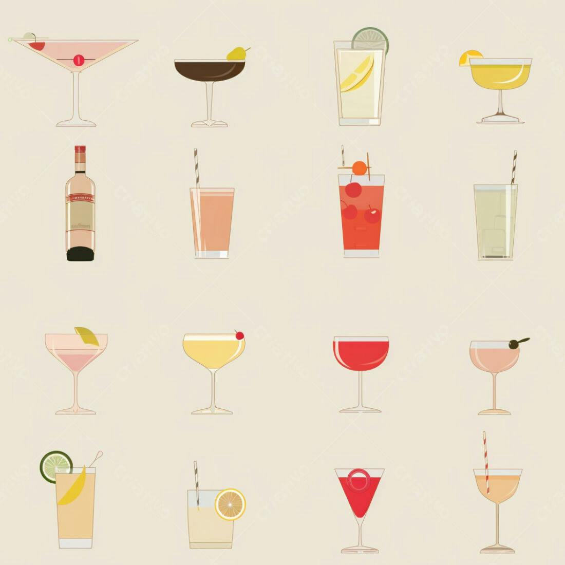Textura Bebidas Coloridas para Fundo