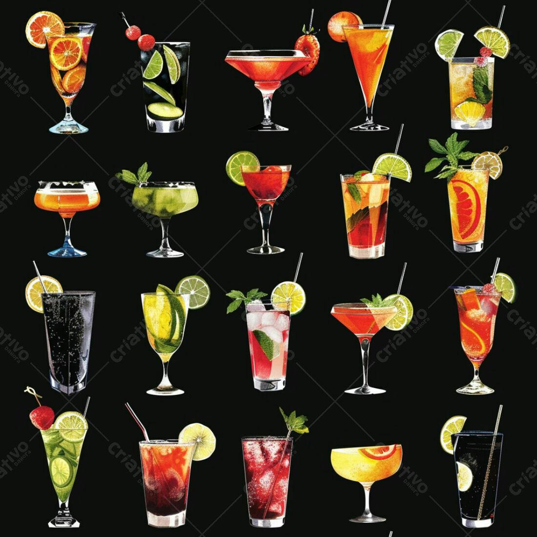 Textura Bebidas Coloridas para Fundo