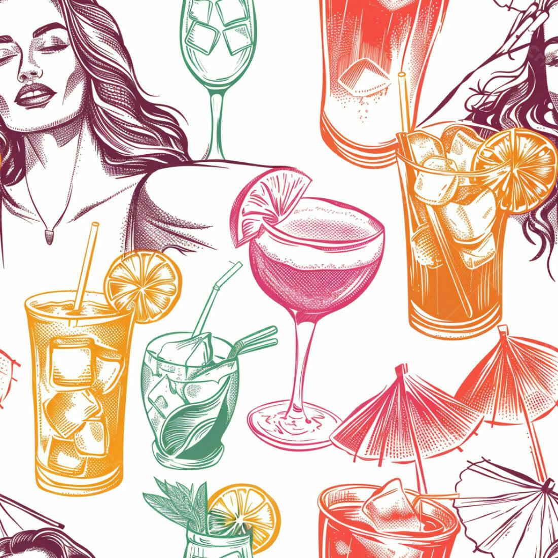 Textura Bebidas Coloridas para Fundo