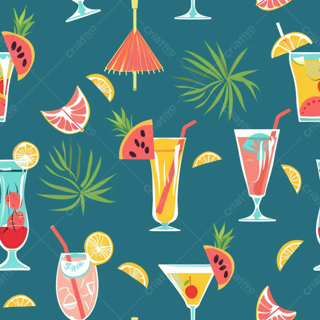 Textura Bebidas Tropicais para Fundo
