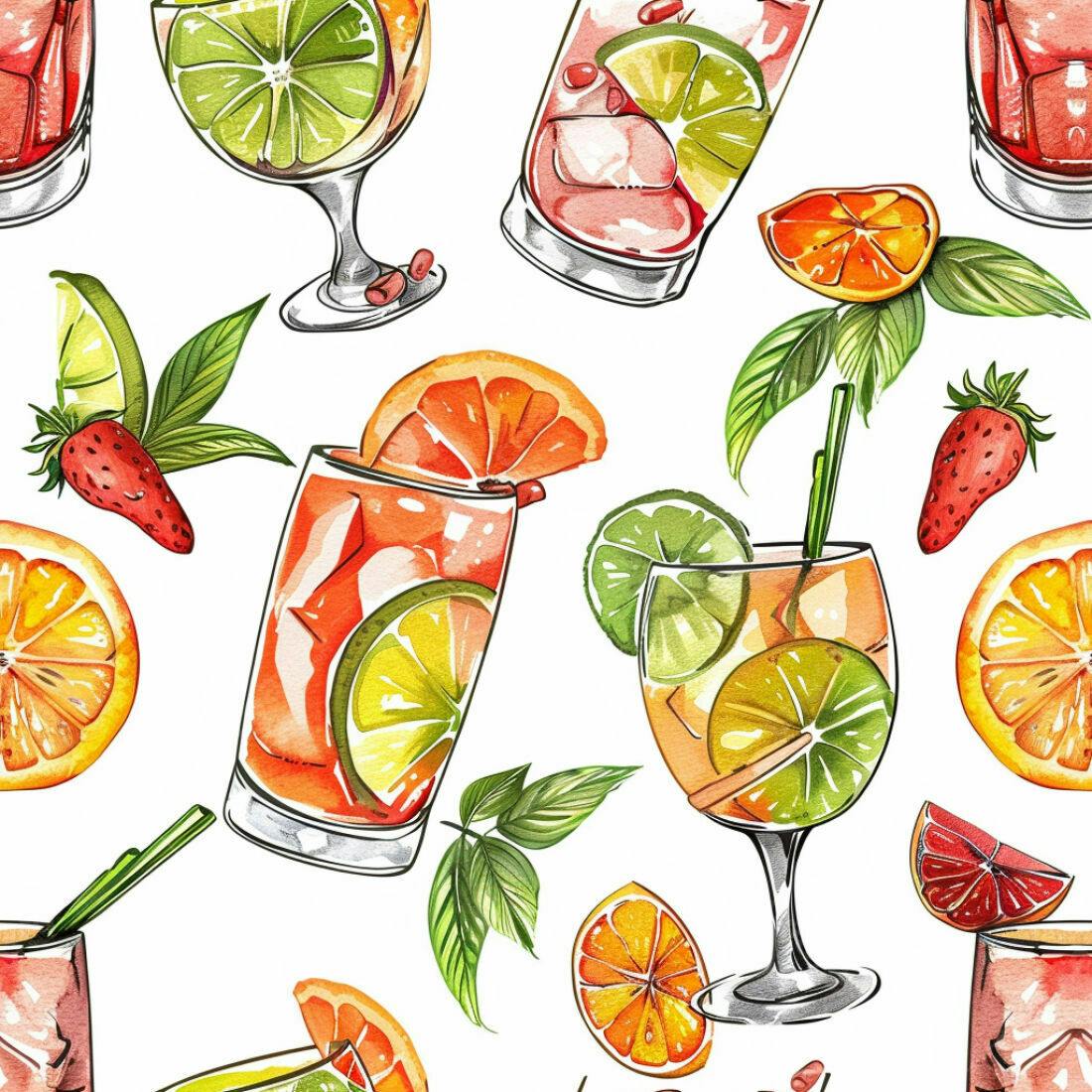 Textura Bebidas Tropicais para Fundo