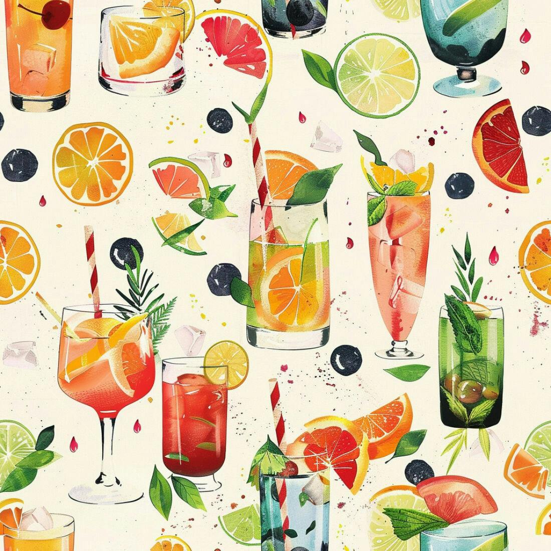 Textura Bebidas Tropicais para Fundo