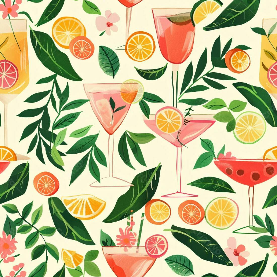 Textura Bebidas Tropicais para Fundo