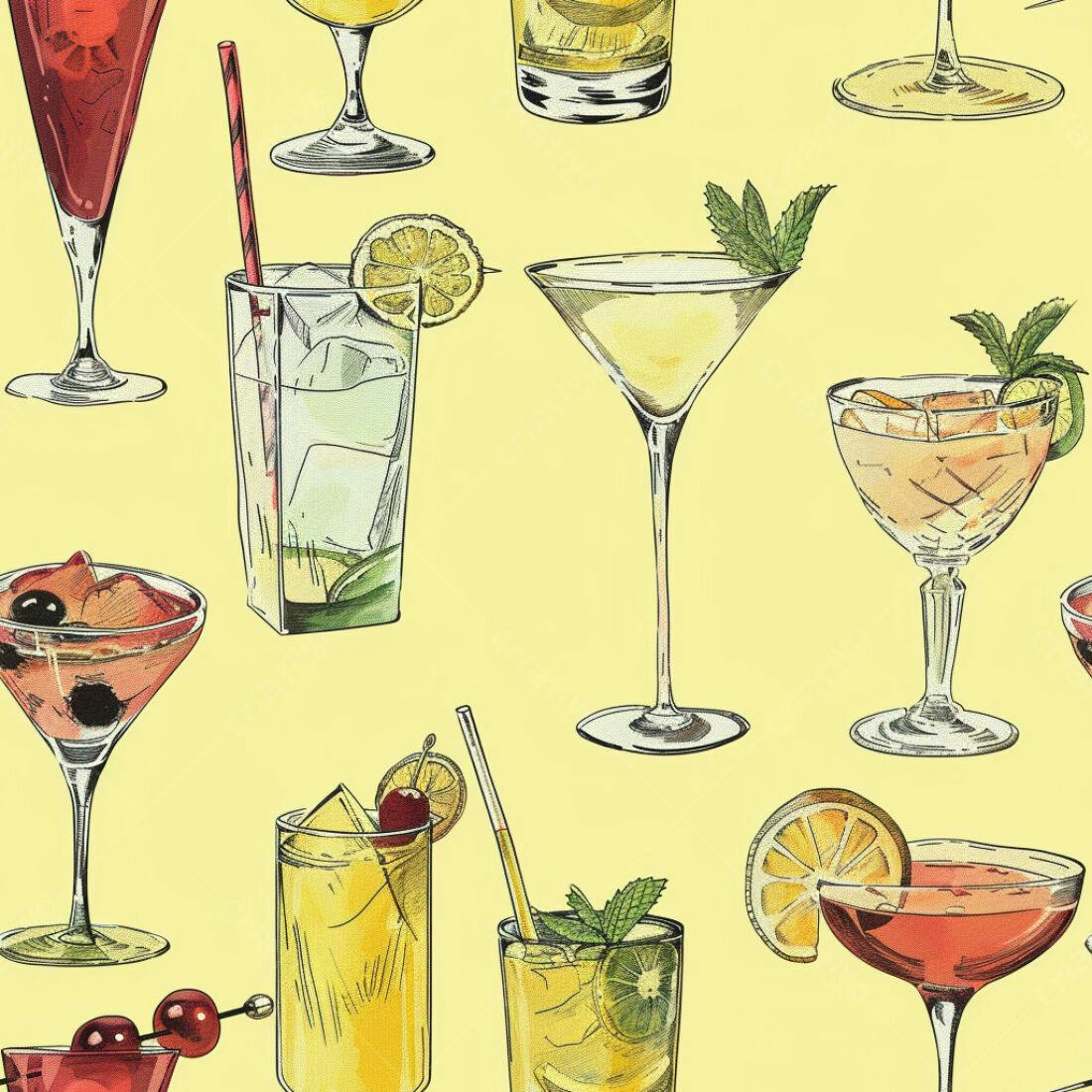 Textura Bebidas Coloridas para Fundo