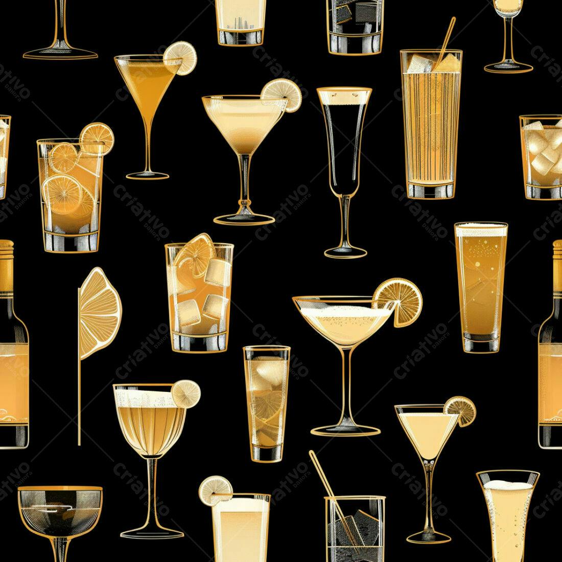 Textura Bebidas Douradas para Fundo
