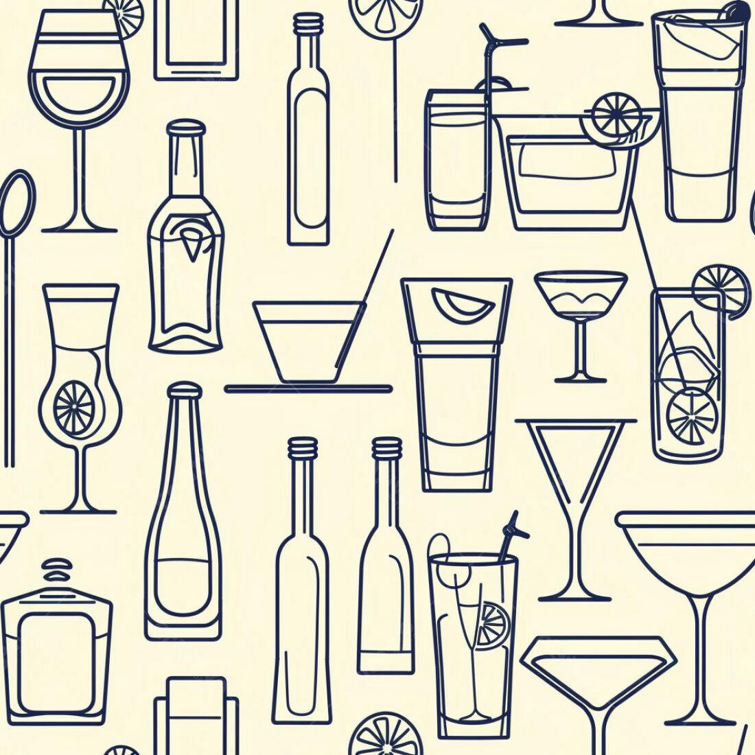 Textura Padrão Bebidas para Fundo