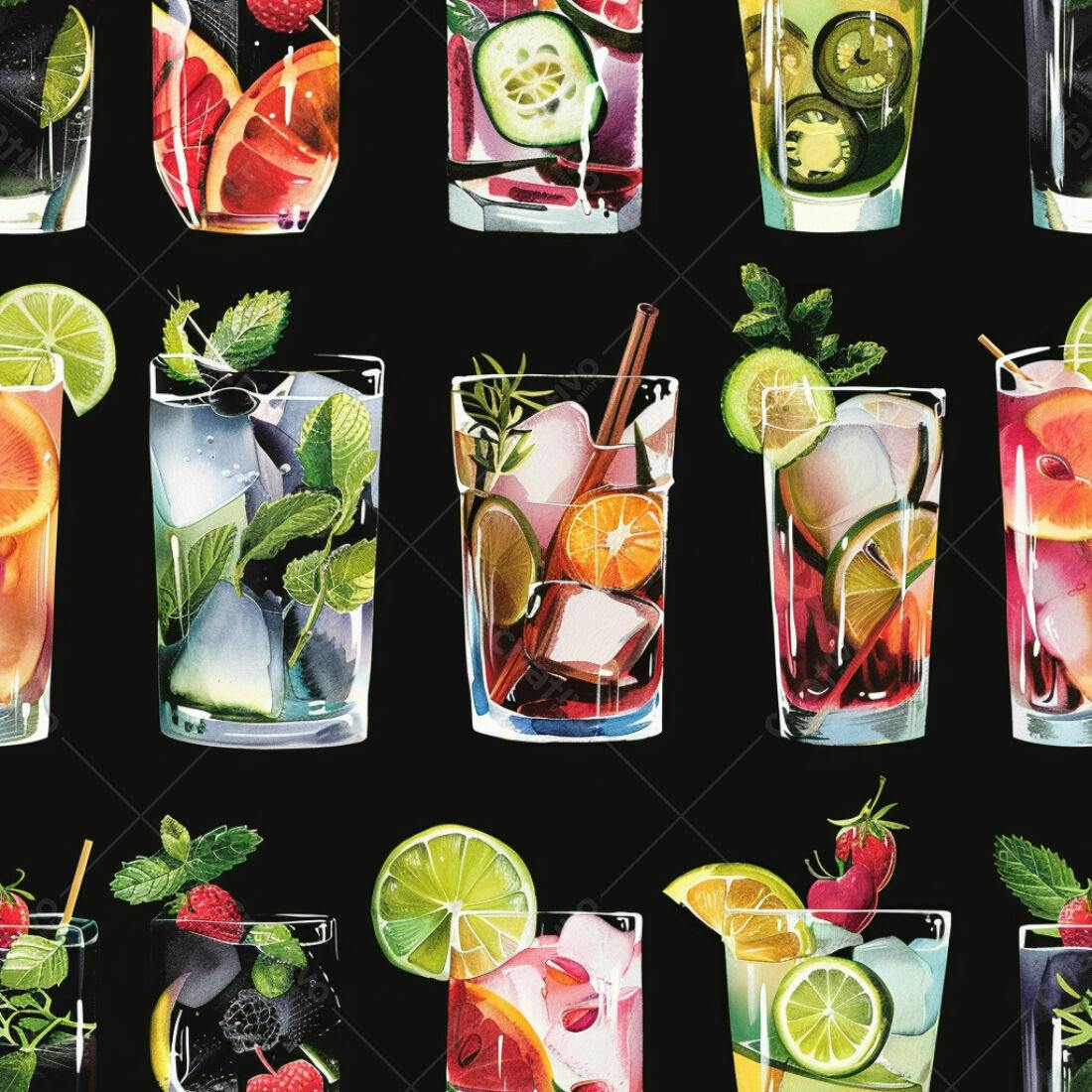 Textura Bebidas Coloridas para Fundo