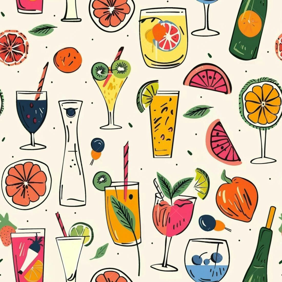 Textura Bebidas Coloridas para Fundo