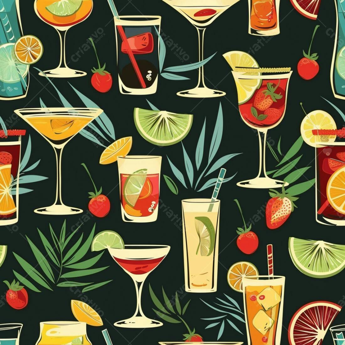 Textura Bebidas Tropicais para Fundo