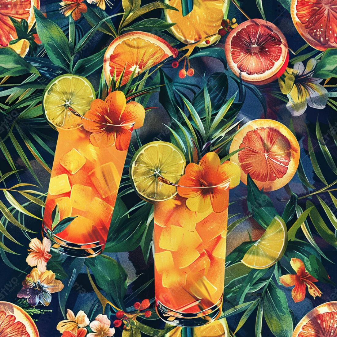 Textura Tropical Bebidas para Fundo