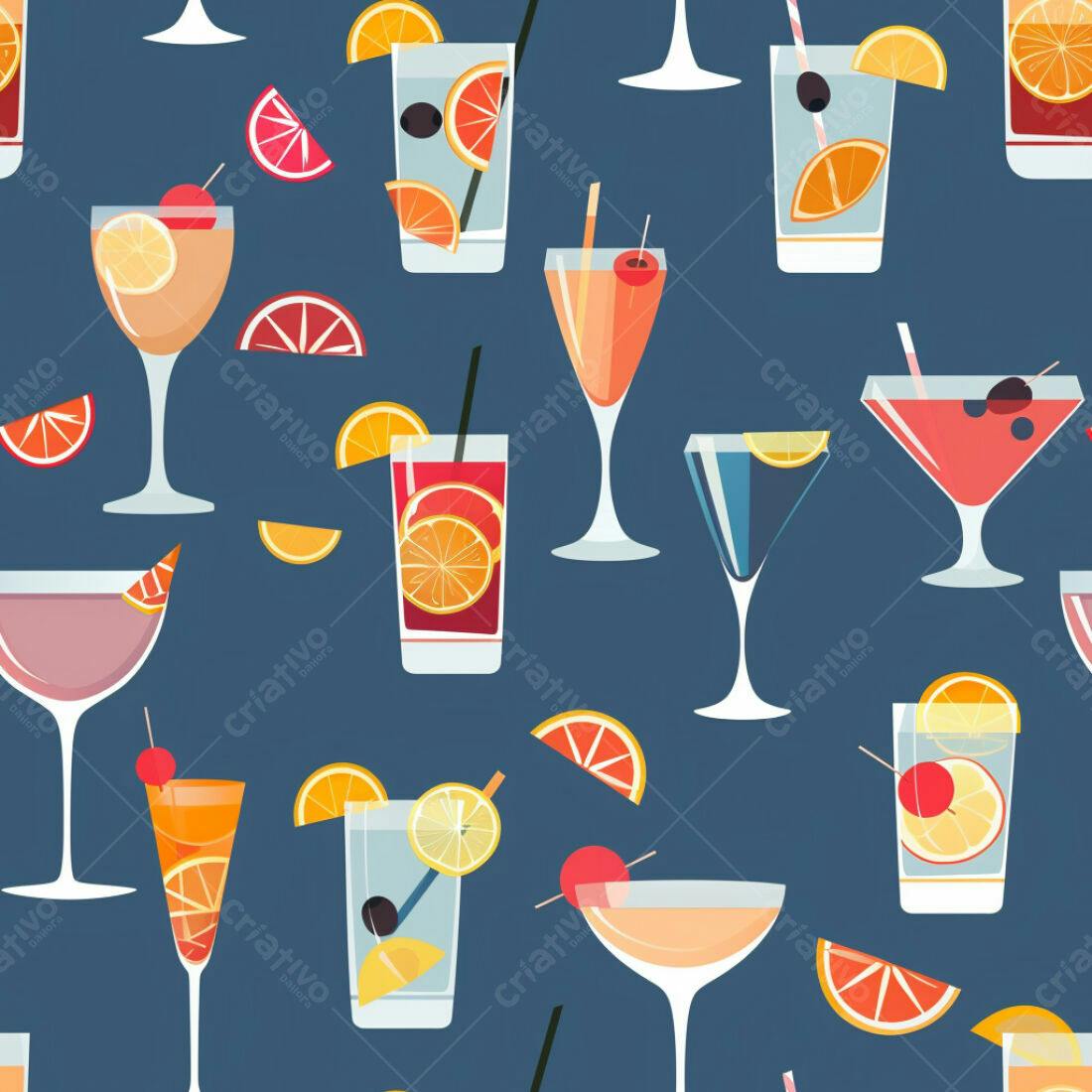 Textura Padrão Bebidas para Fundo