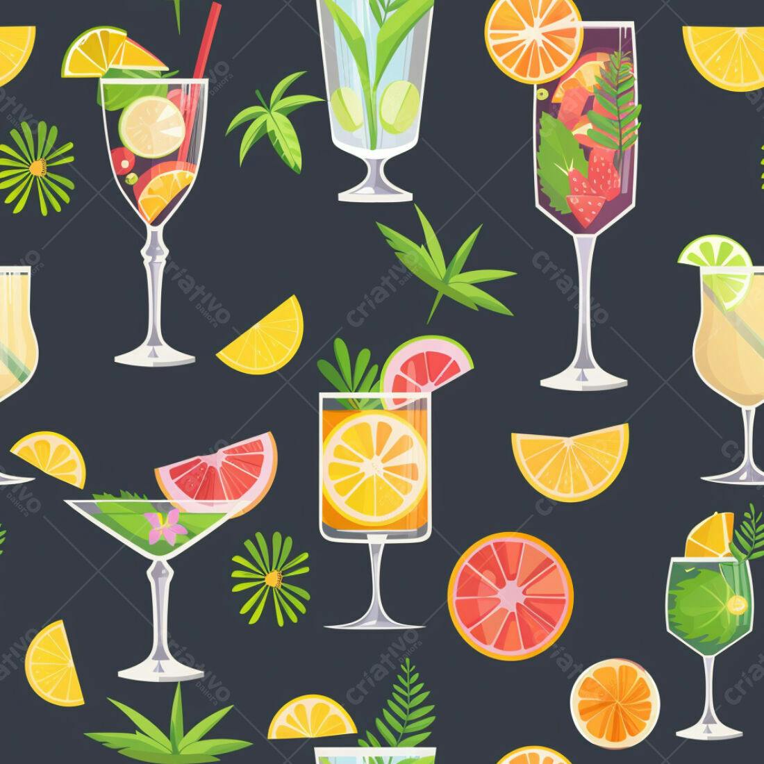 Textura Bebidas Tropicais para Fundo