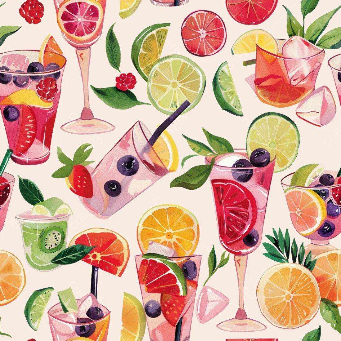 Textura Bebidas Tropicais para Fundo