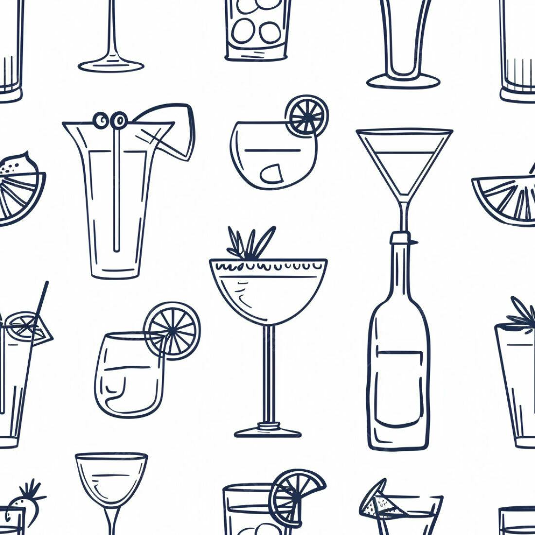 Textura Bebidas Desenhadas para Fundo